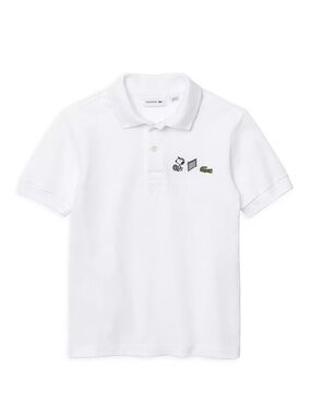 NWT RARE Lacoste x Peanuts Snoopy Tennis Polo Shirt - White - Size 8A / 128cm
